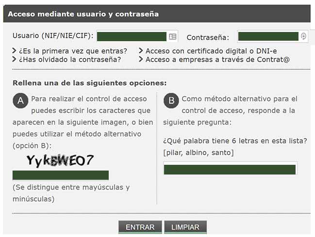 Acceso al SAE con usuario / clave / Certificado digital