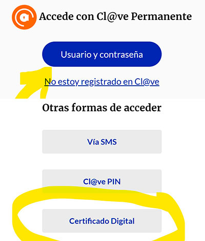 Solicitar la vida laboral con certificado, cl@ve o dnie