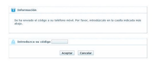 Confirmación por SMS de la solicitud de vida laboral