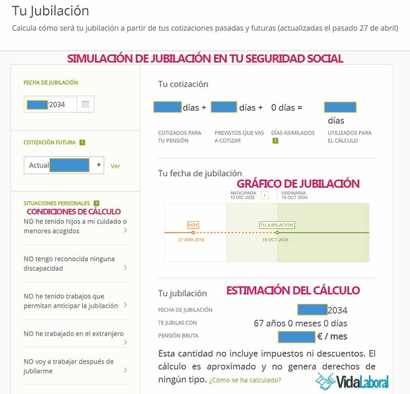 Simulación jubilación